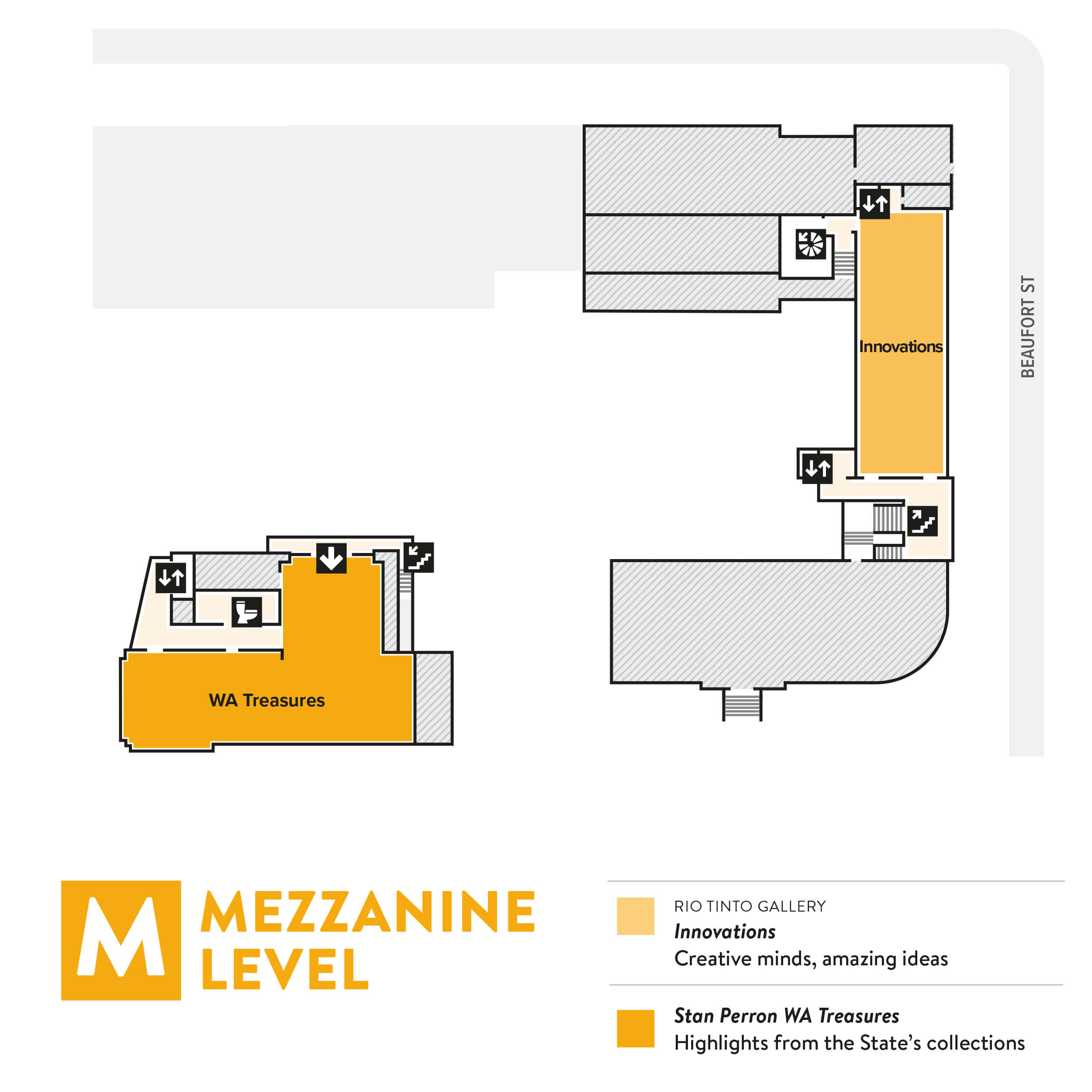 Mezzanine level map