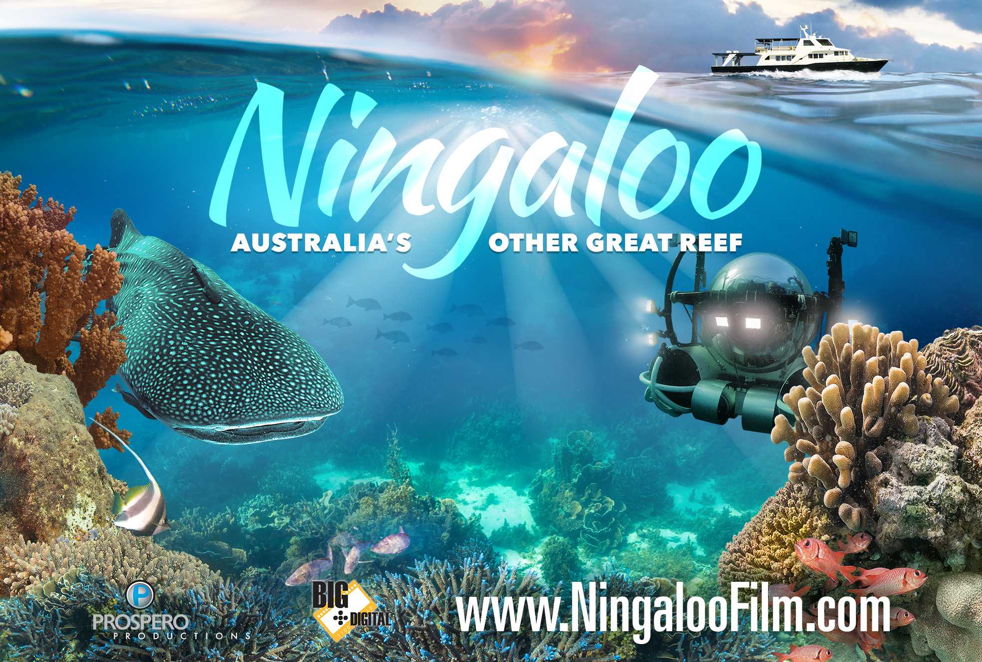 A poster for the documentary Ningaloo: Australia's Other Great Reef