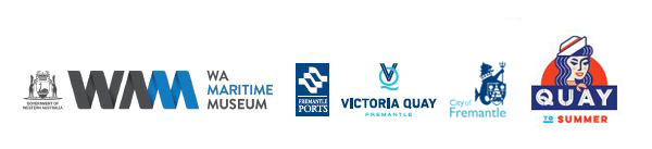 WA Maritime Museum logo, Fremantle Ports logo, Victoria Quay logo, City of Fremantle Logo, Quay to Summer logo