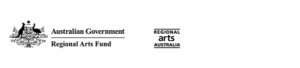 Australian Government Regional Arts Fund logo and Regional Arts Australia logo