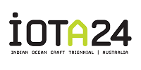 a logo with letters itoa24 and words underneath saying indian oean craft triennial australia