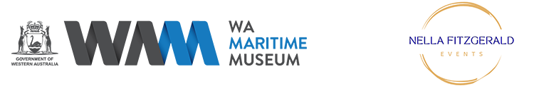 WA Maritime Museum and Nella Fitzgerald events logos