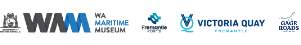 WA Maritime Museum, Fremantle Ports, Victori Quay and Gage Roads logos 