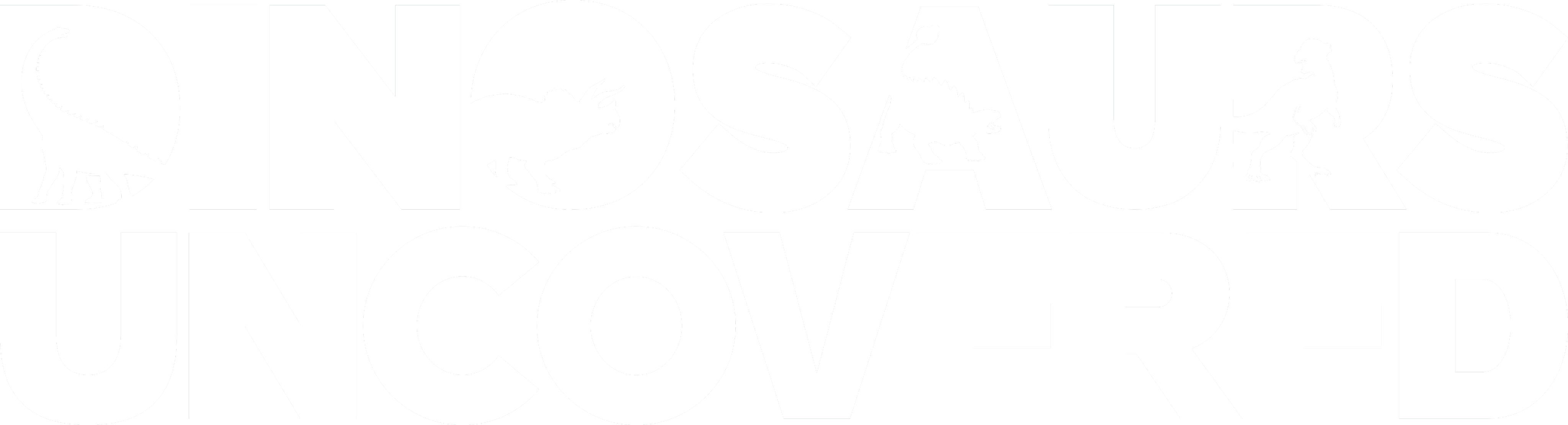 Dinosaurs Uncovered title logo inverted