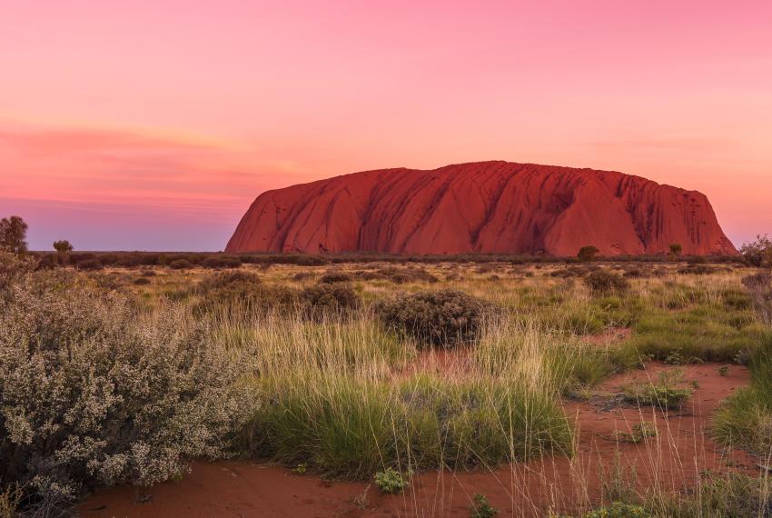 Uluru before sunset colors, Ayers Rock, Red Center, Australia