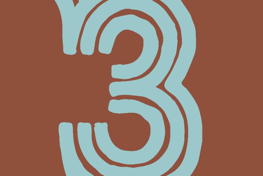 Three lined graphic featuring the number three 