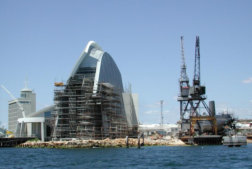 The WA Maritime Museum under construction in 2001.