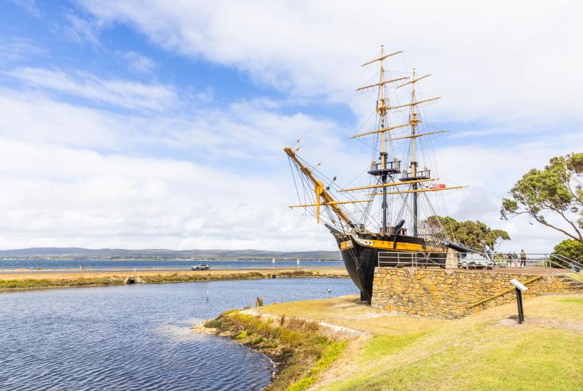 The Replica Brig Amity at the Museum of the Great Southern.