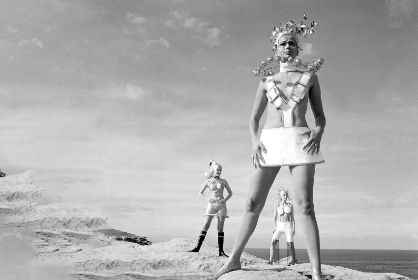 ‘Angels in orbit’ fashion parade, Sydney, 1969. June Dally-Watkins, organised a charity fashion parade to celebrate the Moon landing. Courtesy of National Film and Sound Archive.