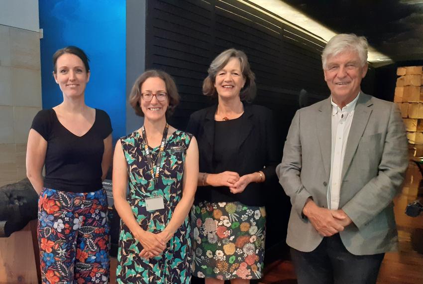 H.E. Ambassador Marion Derckx, her husband Mr Sjef Ijzermans and Ms Annemieke van Soelen, Deputy Head of Mission with Museum of Geraldton Regional Manager Leigh O'Brien