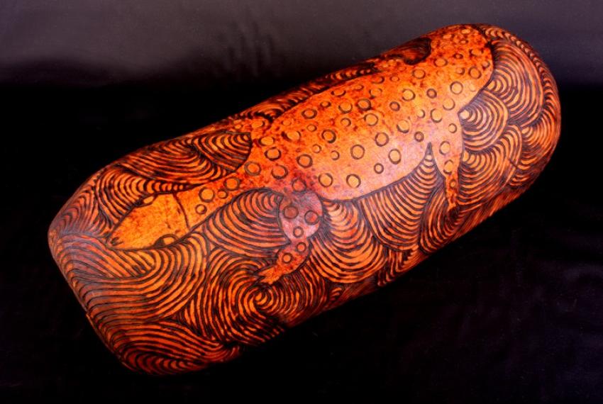 Ivy Ingkatji, Piti, c. 1995, Itara: River Red Gum. Art carved on wood.