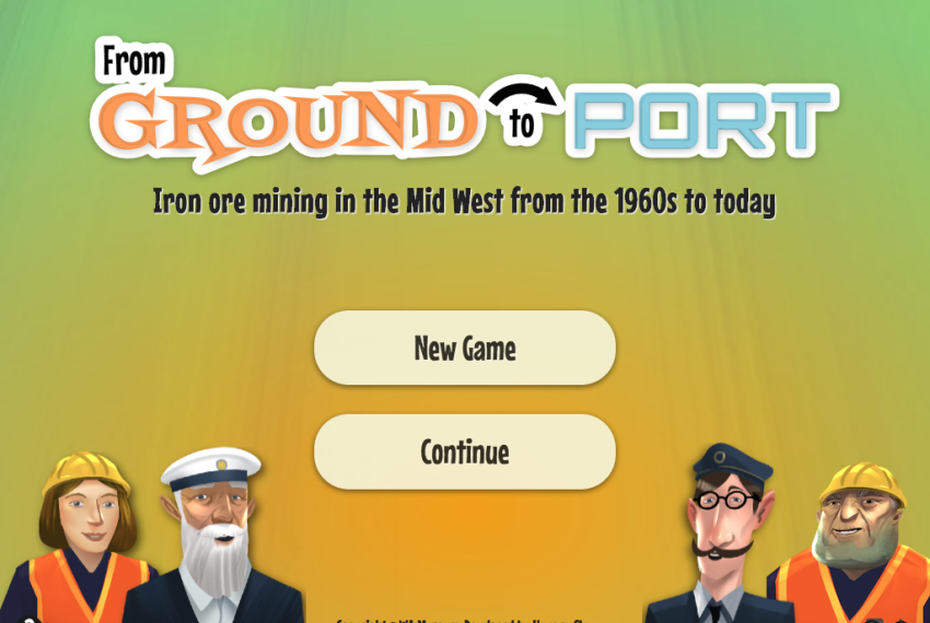Screenshot from the From Ground to Port mining game