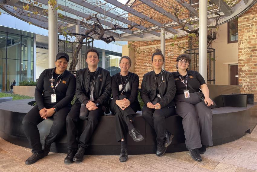 WA Museum's new VSOs Carmen Martinez, Luke Harris, Vashti Fox, Arianna Urso and Javier Bateman