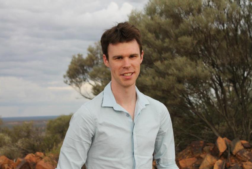 man standing in the Mid West outback