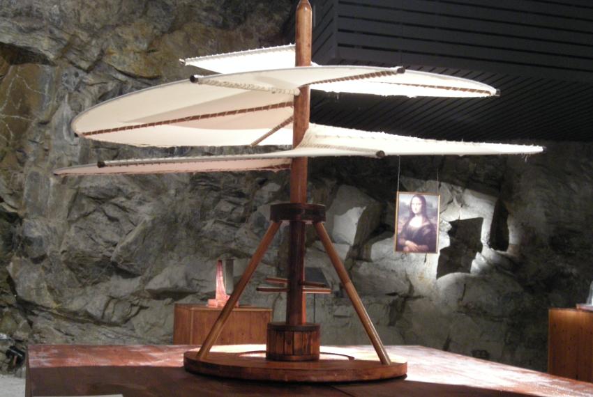 Artisan’s recreation of Leonardo da Vinci’s Air screw
