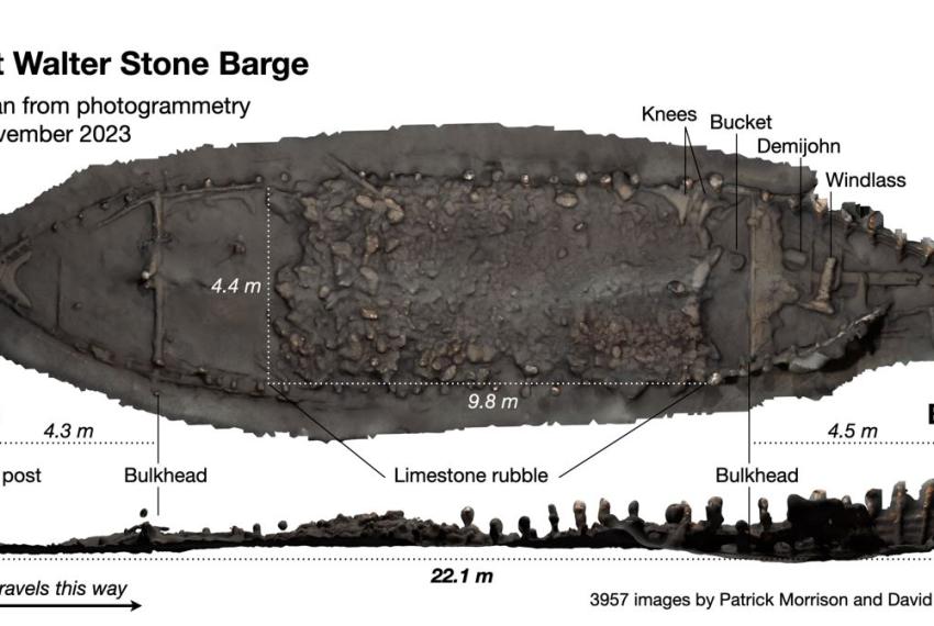 Point Walter Barge wreck site map