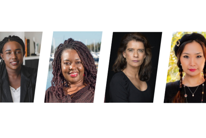 The Speaking Equally panel (left to right): Elizabeth Lang,  Fadzi Whande, Bobbi Henry and  Sender Dovchin