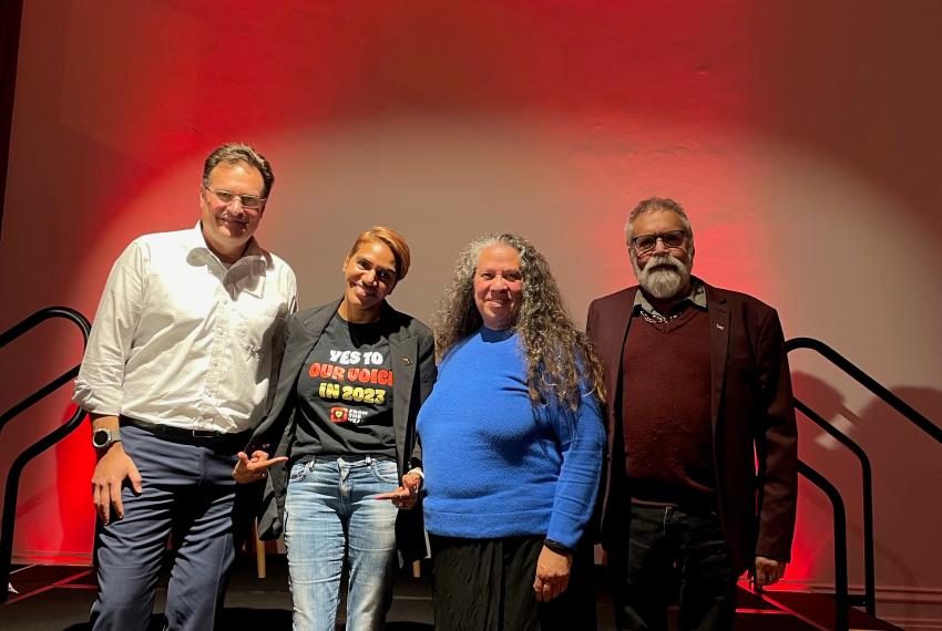 In Conversation: Uluru Statement from the Heart MC Glen Kelly OAM with panelists Kyra Galante, Emeritus Professor Colleen Hayward AM and Emeritus Professor Simon Forrest