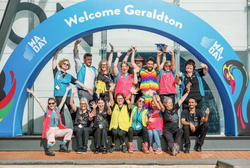A group photo at the WA Day events at the Museum of Geraldton
