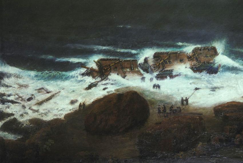 Artwork of the Zuytdorp ashore