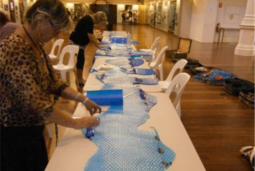 Setting up school holiday activities at the WA Museum