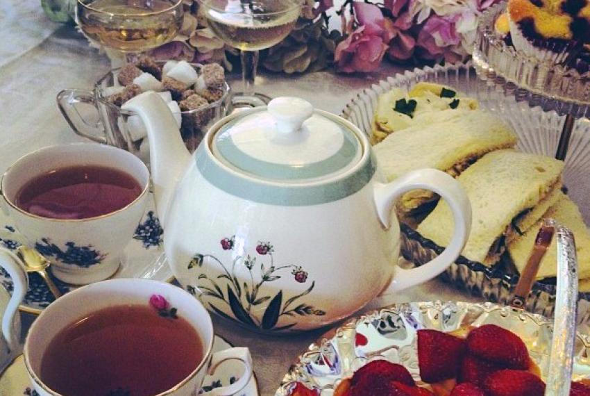 An elaborate high tea scene