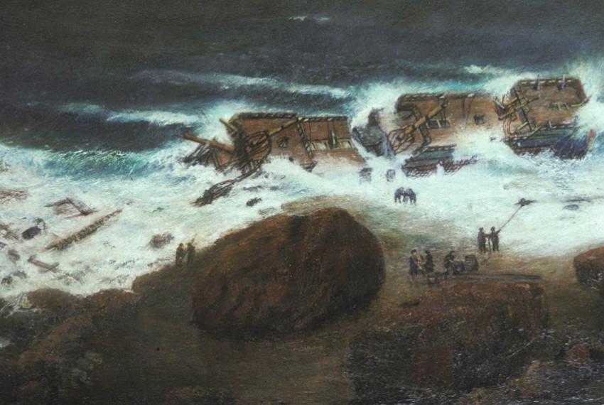 Illustration of the Zuytdorp shipwreck site