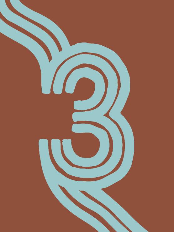 Three lined graphic featuring the number three 