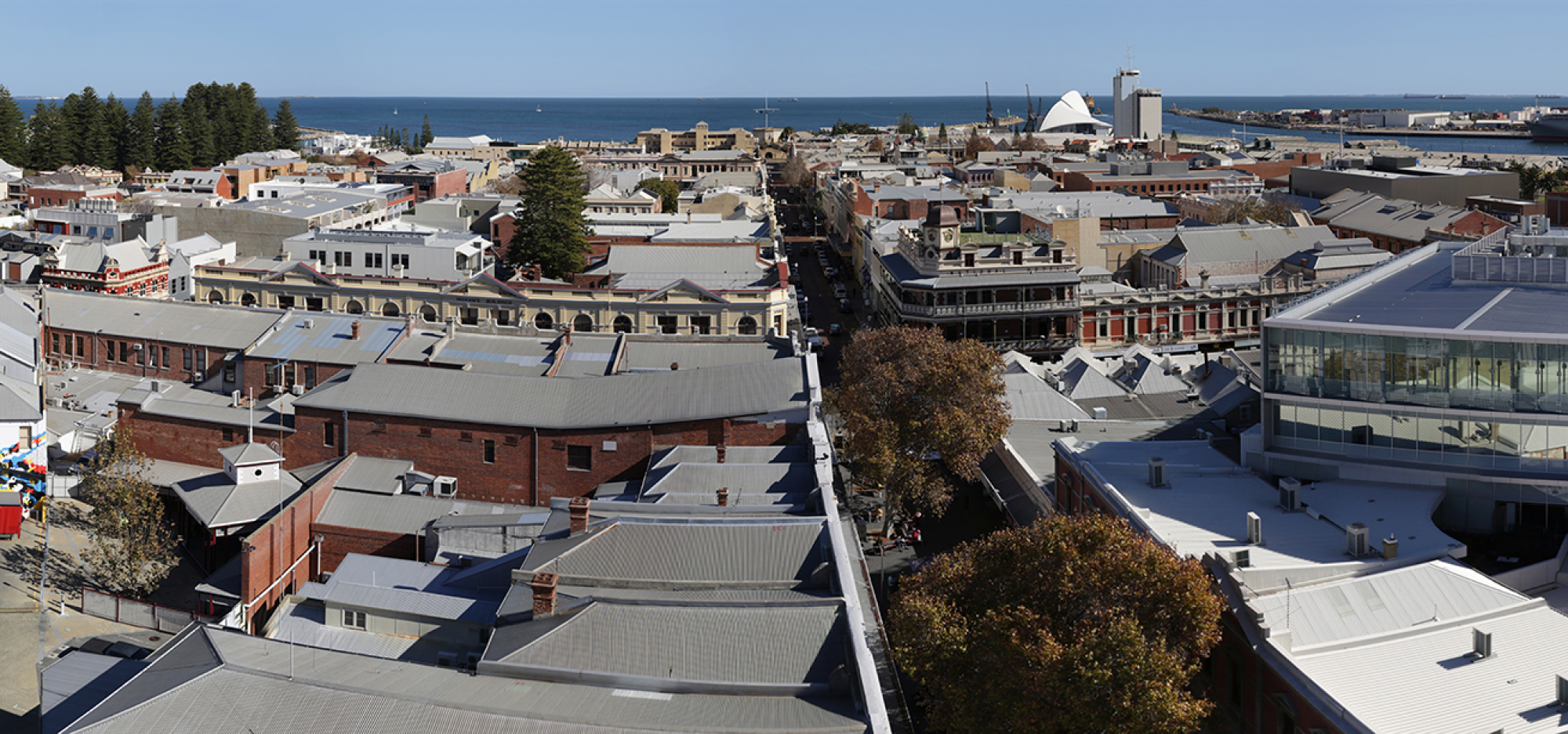 An aerial view of Fremantle
