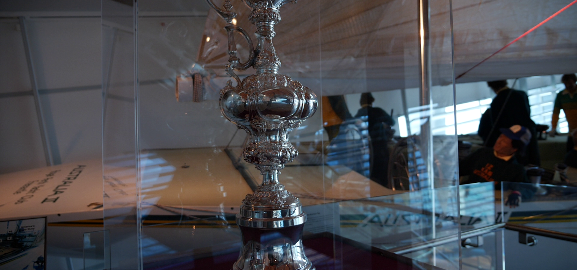 America's Cup replica with Australia II