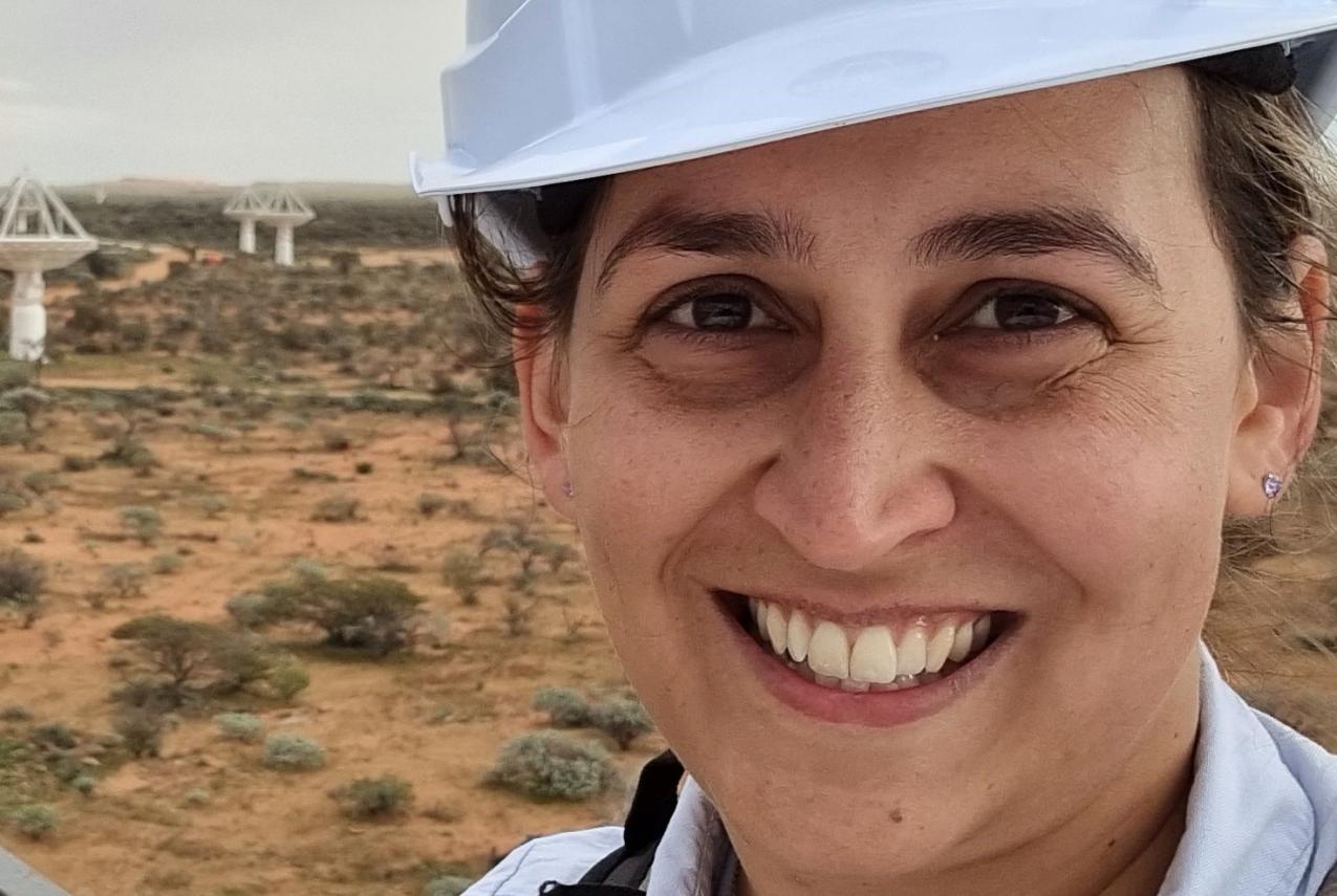 Woman with a hardhat