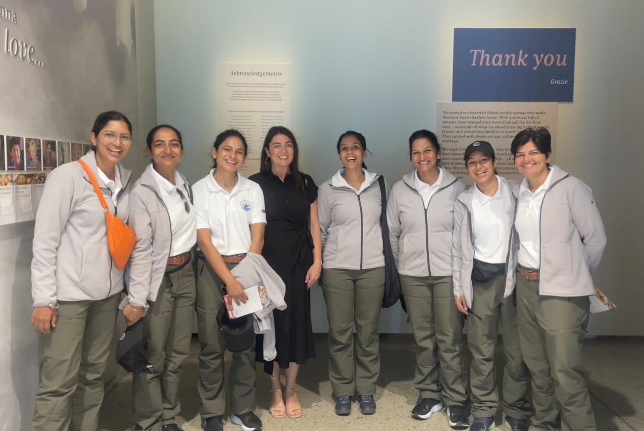 Trivena crew with Gill Harrison at the WA Maritime Museum