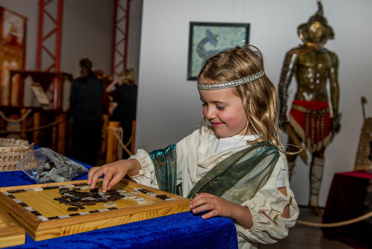 The Ancient Rome exhibition allows visitors to immerse themselves in the everyday life of Roman citizens through clothes, jewellery, art and entertainment.