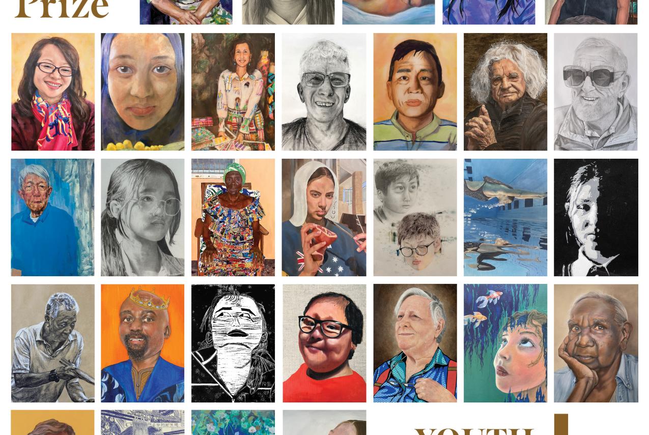 A collage of the submissions for the 2024 Lester Prize for Portraiture Youth Awards