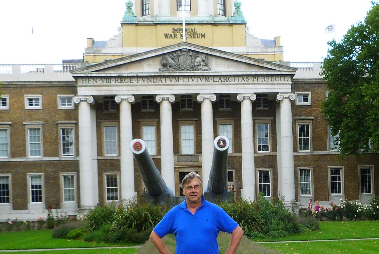 Military historian Graham McKenzie-Smith at the London Imperial War Museum where he has been researching the underground battles of WWI.
