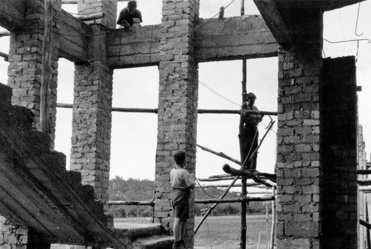 A building site from WA shown during the early 1950s
