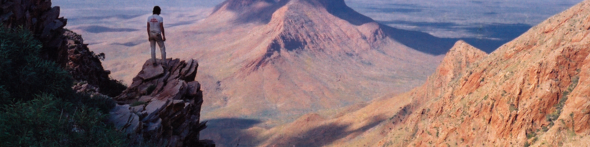 A person looking over a vast landscape
