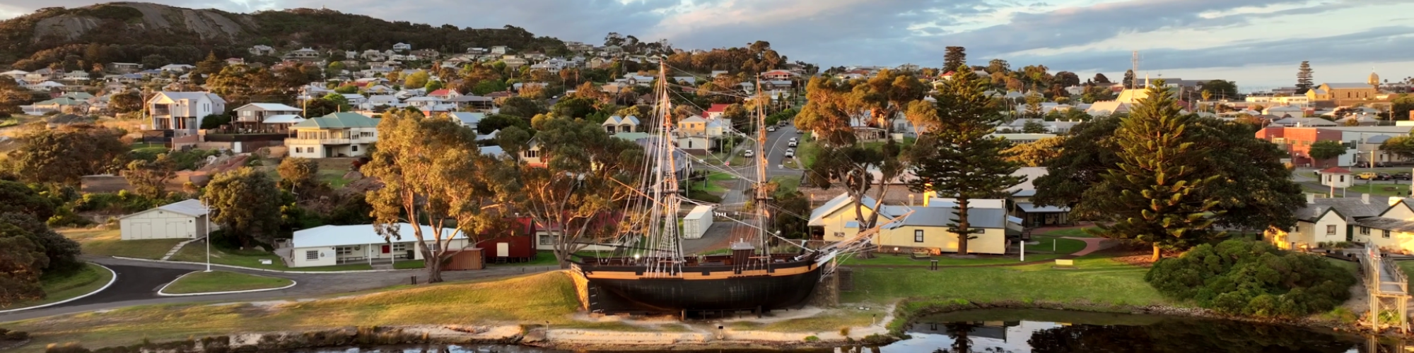 Pictured: Aerial shot of Brig Amity 