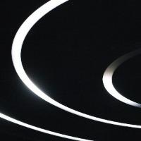 Black tile with white spirals