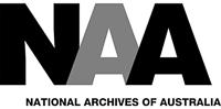 The National Archives of Australia with the letters NAA in a black and grey captialised font