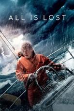A person in orange is in a yacht holding the steering wheel. The yacht is tipping with bad storms around