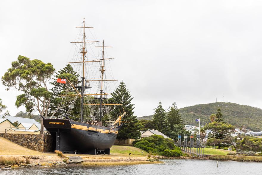 The Replica Brig Amity at the Museum of the Great Southern