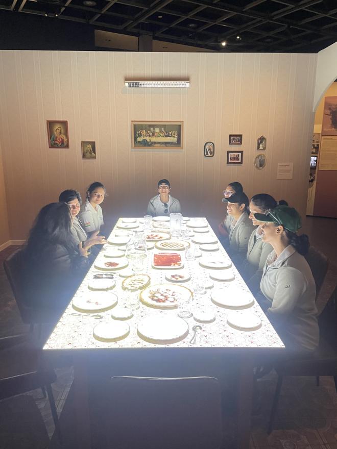 The Triveni crew with Nella Fitzgerald in Nonna's Kitchen