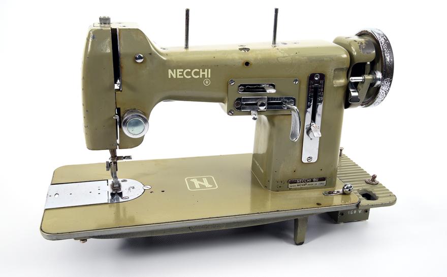 A vintage sewing machine