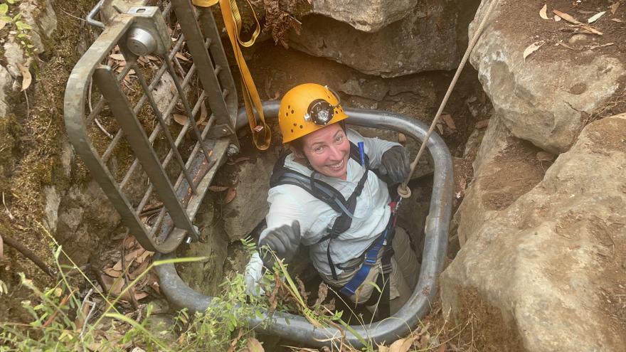 WA Museum's Helen Ryan searching Margaret River caves for koala fossils
