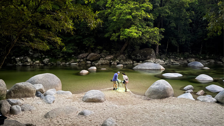Filming in Rainforest 