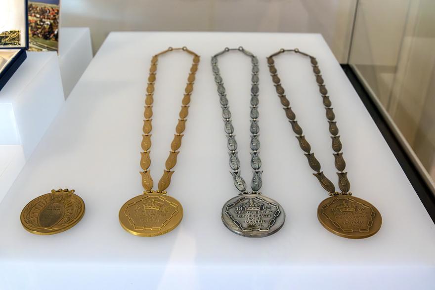 Gold, silver and bronze medals