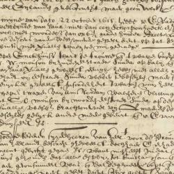 A close-up view of a 17th century missive from the Dutch East India Company ship Eendracht