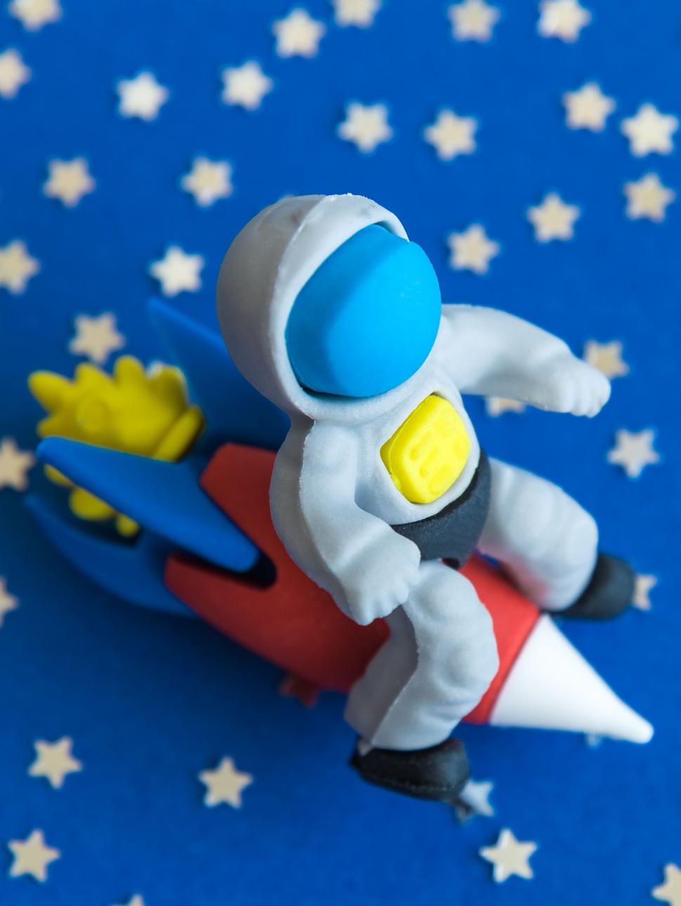 An astronaut figurine