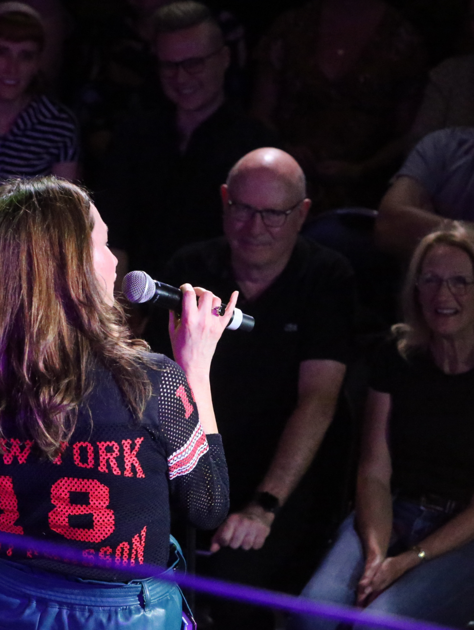 singing in front of an audience
